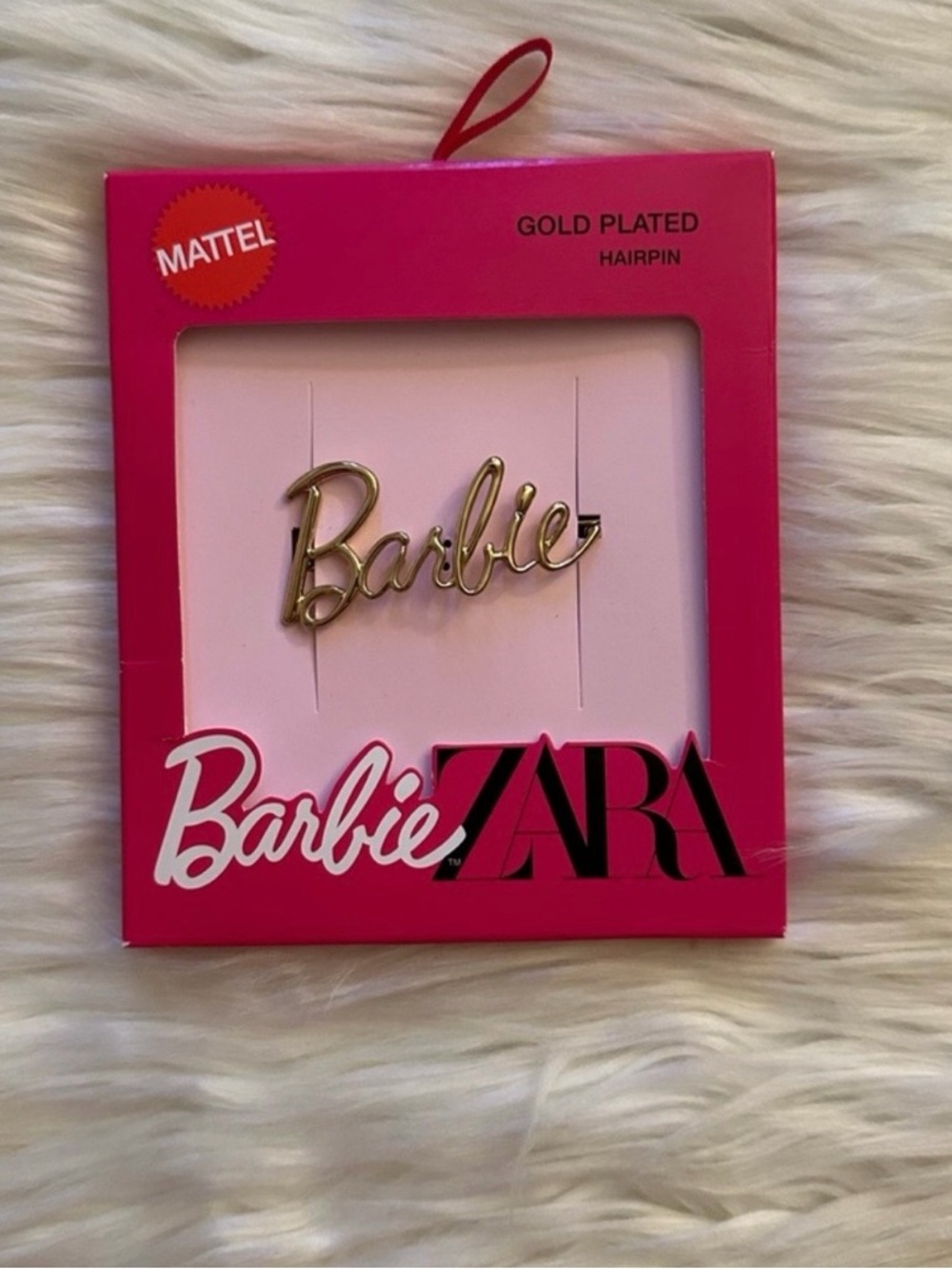 Zara- BARBIE MATTEL GOLD PLATED HAIRPIN
